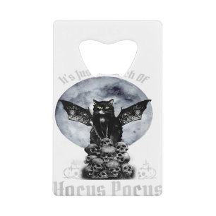 Bunch of Hocus Pocus Black Cat Art Illustration Fu Credit Card Bottle Opener