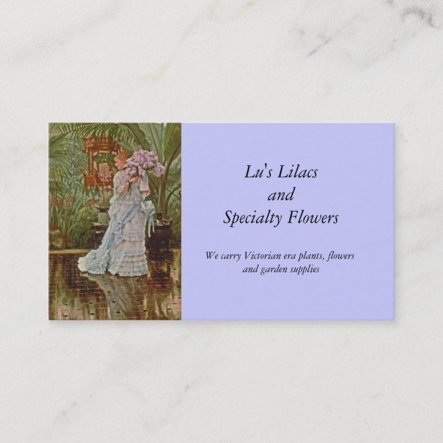 Bunch of Lilacs c1875 Business Card (Front)