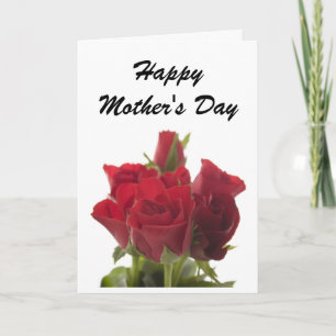 Bunch of red roses - Mother's Day card