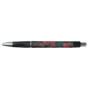Bunch of red roses pen