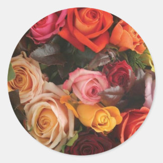 Bunch Of Roses Classic Round Sticker