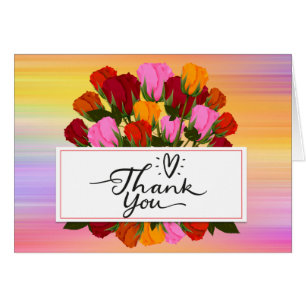 Bunch of Roses Thank You Card