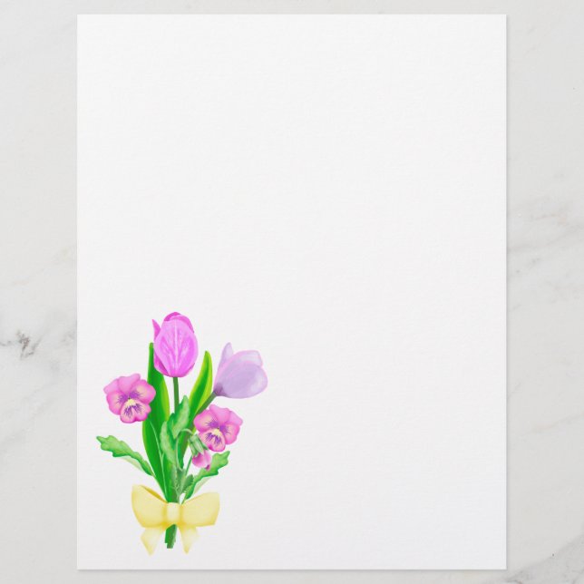 Bunch of Spring Flowers  Letterhead (Front)