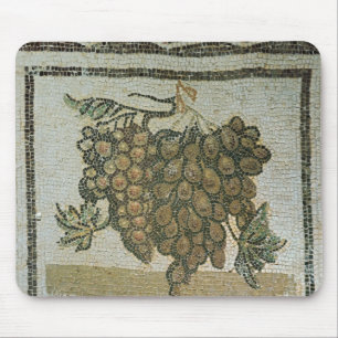 Bunch of white grapes, Roman mosaic Mouse Pad