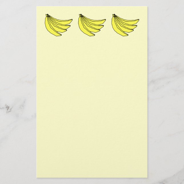 Bunch of Yellow Bananas. Stationery (Front)