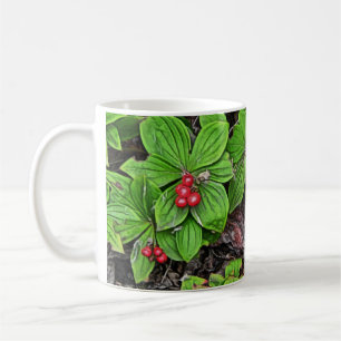 Bunchberry With Berries Coffee Mug