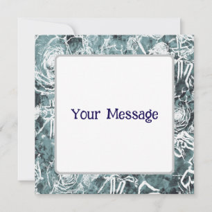 Bunched Roses/Dark Teal Invitation