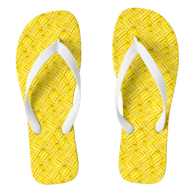 Bunches of banana pattern flip flops (Footbed)
