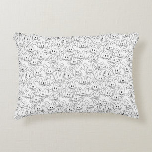 Bunches of Bunnies on white - seamless pattern. Accent Pillow