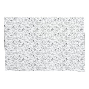 Bunches of Bunnies on white - seamless pattern. Pillowcase