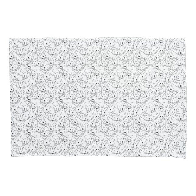 Bunches of Bunnies on white - seamless pattern.  Pillowcase (Front)
