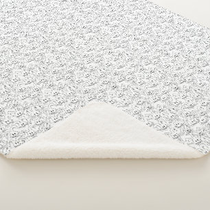 Bunches of Bunnies on white - seamless pattern. Sherpa Blanket