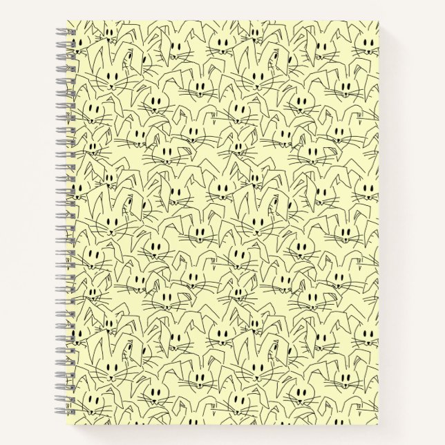 Bunches of Bunnies on yellow - seamless pattern. Notebook (Front)