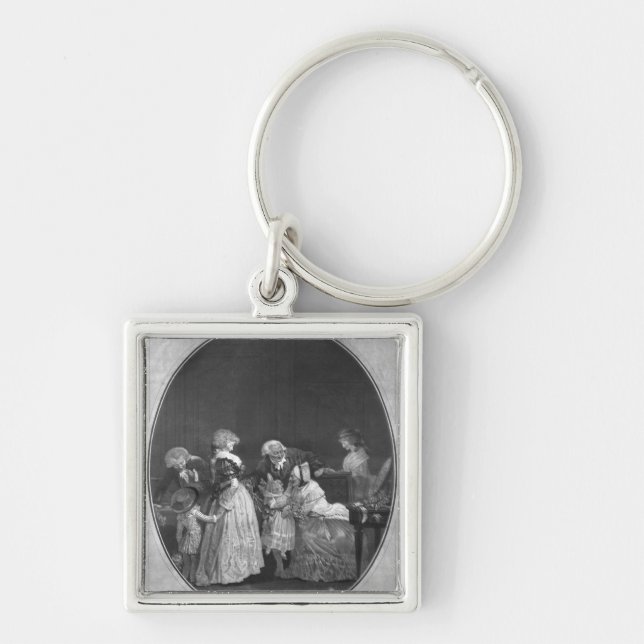 Bunches of flowers or celebrating grandmother keychain (Front)