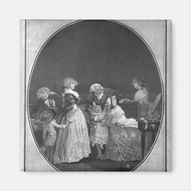 Bunches of flowers or celebrating grandmother magnet (Front)