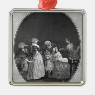 Bunches of flowers or celebrating grandmother metal ornament