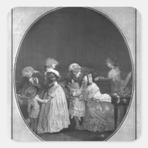 Bunches of flowers or celebrating grandmother square sticker