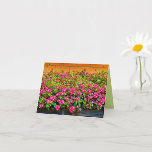 Bunches of Pink Flowers - Blank Card
