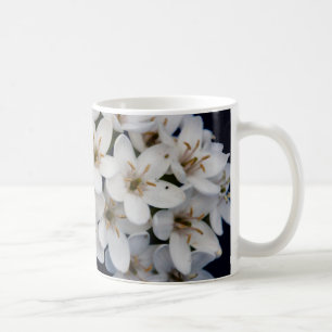 Bunches of white flowers coffee mug