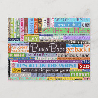 Bunco Babe Invitation Postcard