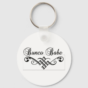 bunco babe with black lettering keychain
