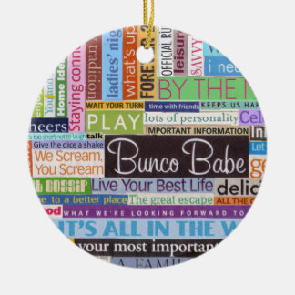 Bunco Best Ceramic Ornament