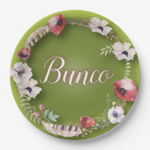 Bunco Boho Paper Plates