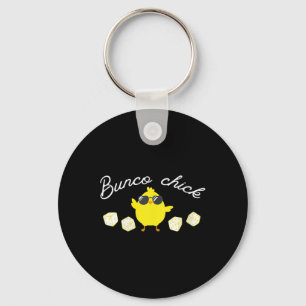 Bunco Chick Easter Spring Bunco Dice Keychain