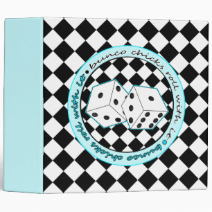 Bunco Chicks Roll With It - Blue 2" Binder