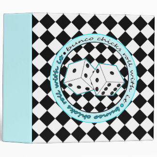 Bunco Chicks Roll With It - Blue 2" Binder