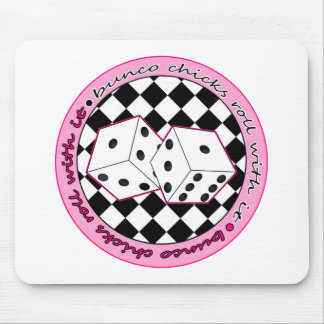 Bunco Chicks Roll With It - Pink Mouse Pad