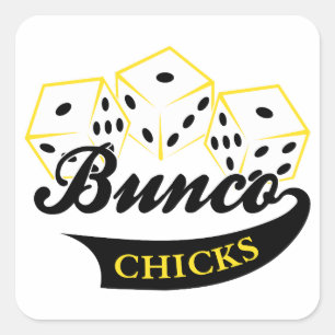 Bunco Chicks Square Sticker