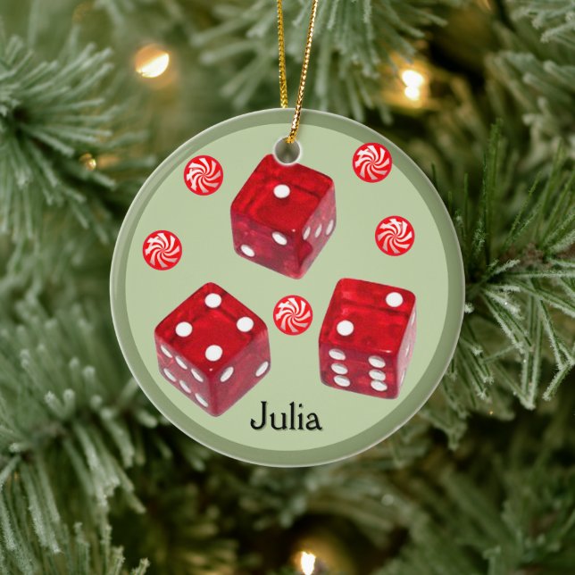 Bunco Christmas Ceramic Ornament (Tree)