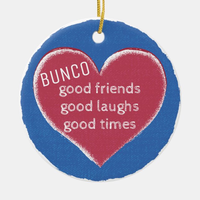 Bunco Christmas Love Ceramic Ornament (Front)