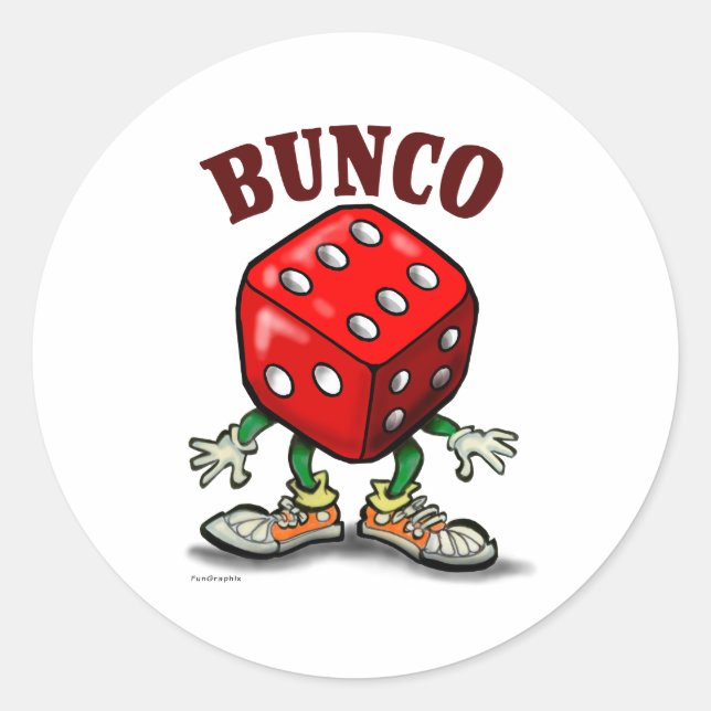 Bunco Classic Round Sticker (Front)