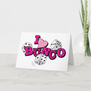 Bunco Dice Game Card