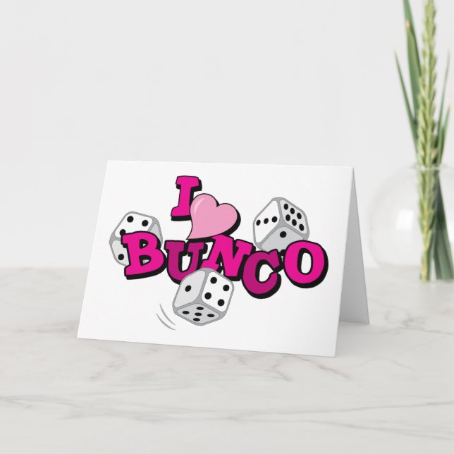 Bunco Dice Game Card (Front)