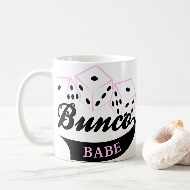 Bunco Dice Game Coffee Mug (With Donut)