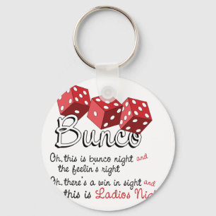 Bunco Dice Game Keychain