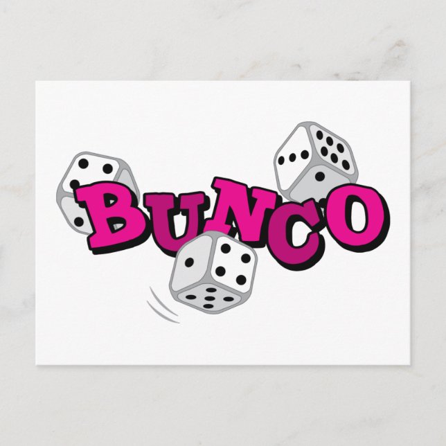 Bunco Dice Game Postcard (Front)