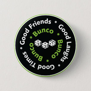 bunco dice good friends 2 inch round button