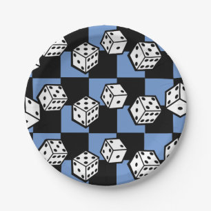 bunco, dice, vegas theme party plates