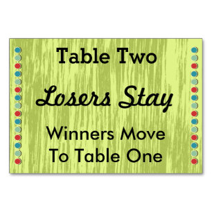 Bunco Dots Table Number Card #2