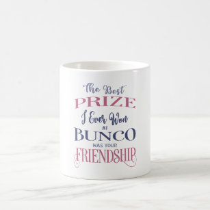 Bunco Friendship Typography Pink Purple Coffee Mug