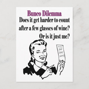 Bunco - Funny Dilema Postcard