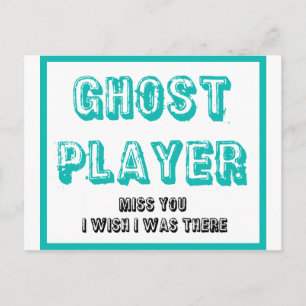 bunco ghost player postcard