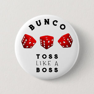 Bunco Gift Prizes 2 Inch Round Button