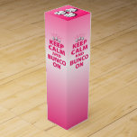 Bunco Gift Wine Box<br><div class="desc">Keep Calm and Bunco On gift wine box is sure to bring a smile to a Bunco players face. After she drinks the bottle of wine that you enclose inside she may be even calmer! Fun Bunco prize or gift. Great for Bunco events, birthdays, Christmas, Friendship and other holidays. Design...</div>