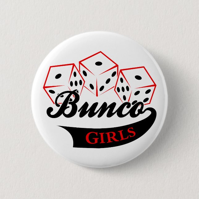 Bunco Girls 2 Inch Round Button (Front)