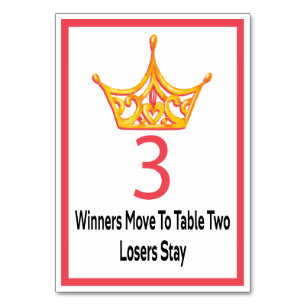 Bunco Gold Crown Table Card #3